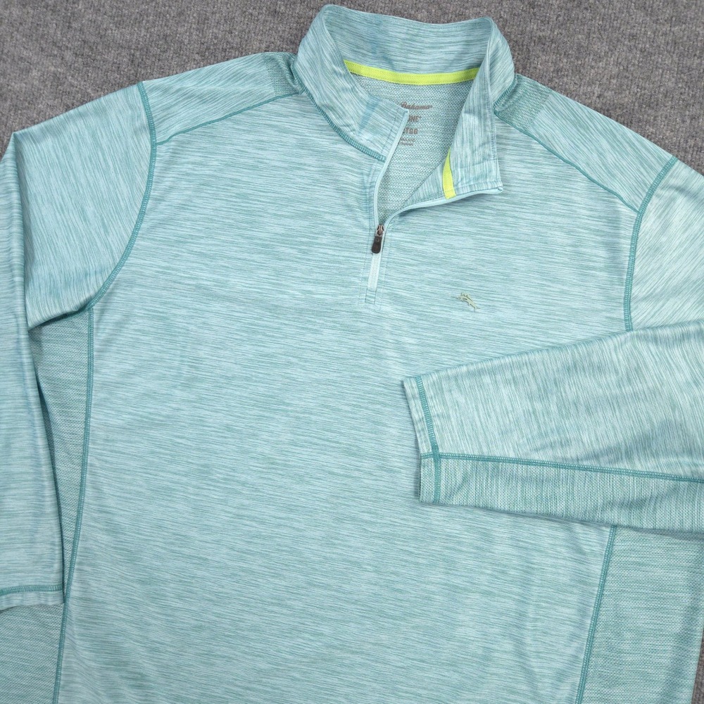 Tommy Bahama Palm Coast IslandZone 1/4 Zip Mens 2XLB Blue Performance Pullover